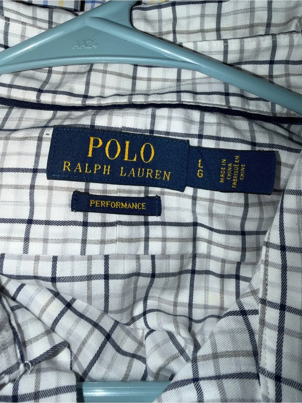 Polo by Ralph Lauren Men's White & Navy Check Button-Down Shirt